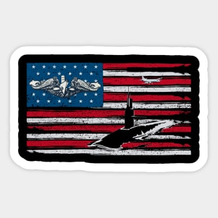 Mens US Military Submarine Veteran American Submariner - Gift for Veterans Day 4th of July or Patriotic Memorial Day Sticker